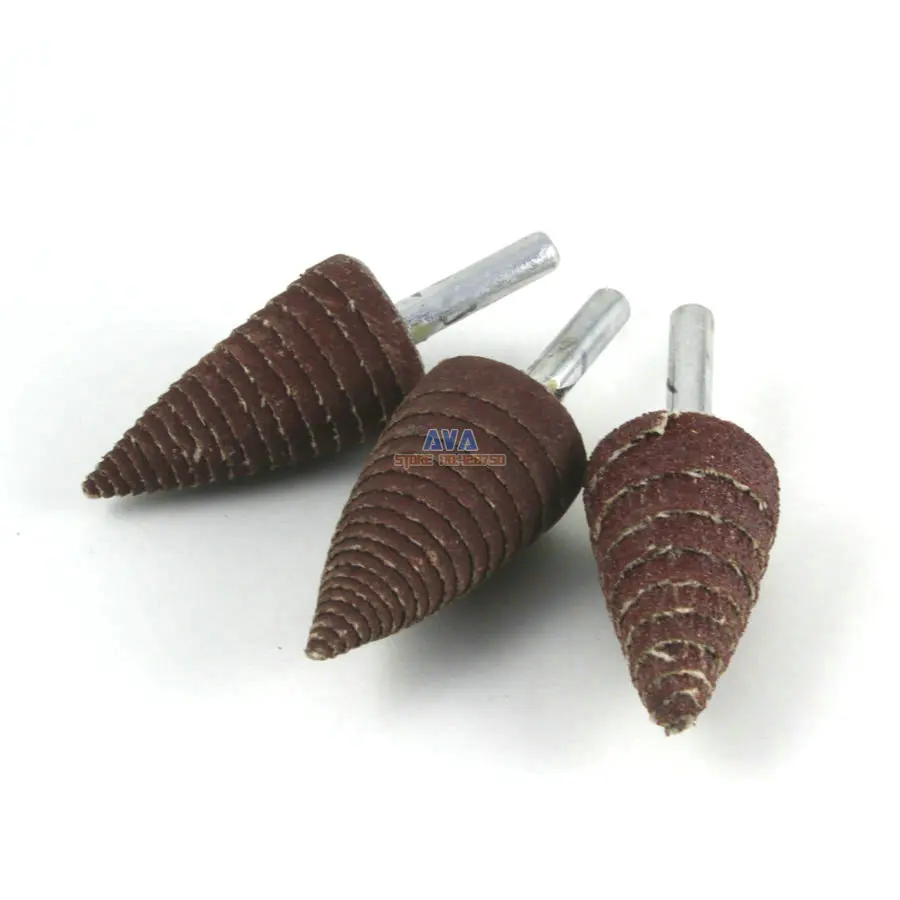 

1 Set 3 Pieces 25mm Cone Deburring Abrasive Flap Sanding Wheel 6mm Shank 80,240,320 Grit