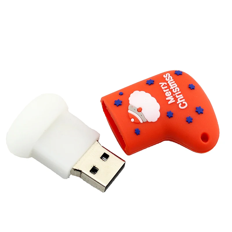 Boneka Salju 4G 8G 16G 32G Usb Drive Jempol Rusa Usb Flash Drive Usb 2.0 Kaus Kaki Merah Kartun Pendrive Usb Flash Hadiah Natal