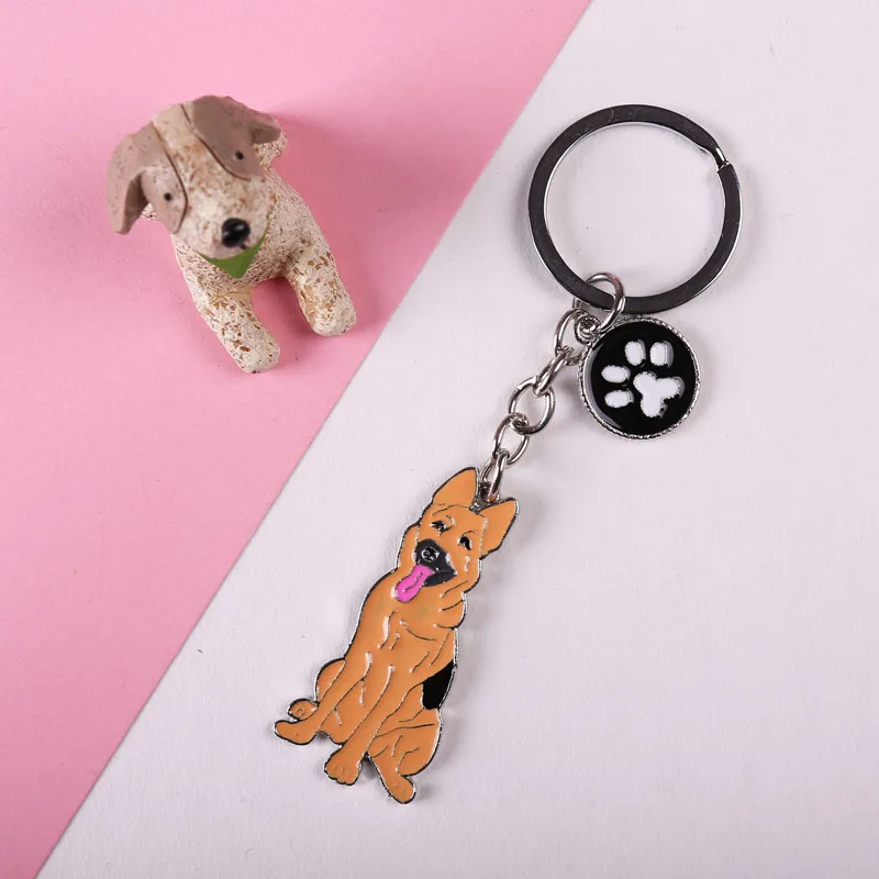 Keychain Cute Keychain Dogs Keychains German Shepherd Dog Key Ring Charms for Bags Animal Keyring for Women Gifts Boyfriend Gift