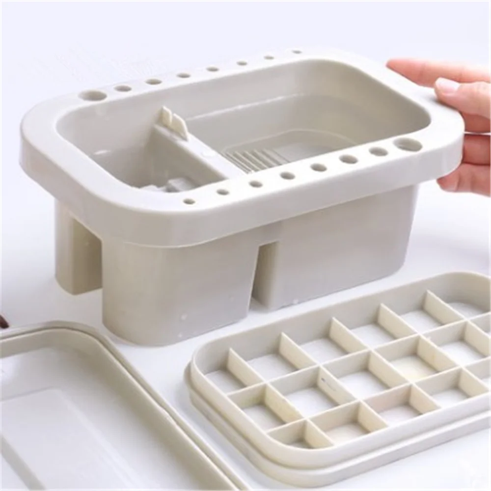 

1Pcs Watercolor Palette Paint Tray DIY Craft Professional Art Painting Multi-function wash pen bucket Paint box