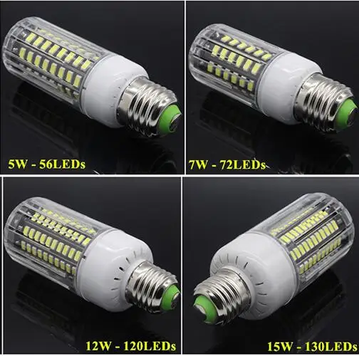 

18w 15w 12w 9w 7w 5w 3w SMD 5736 LED Corn Bulb Constant Current Anti-Strobe lamp light E27 E14 110V 220V Indoor lighting