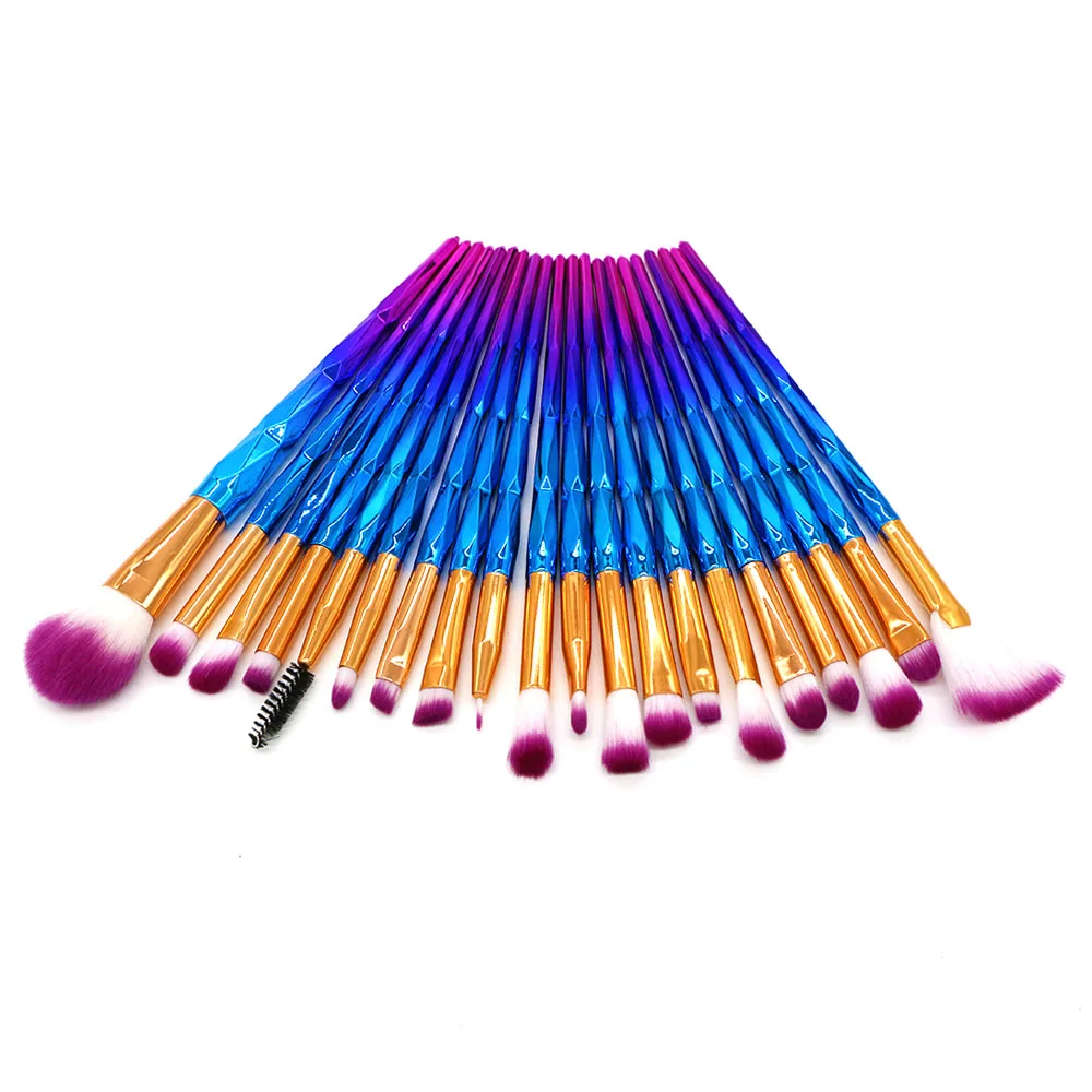 Set di pennelli per trucco viso professionale da 20 pezzi fondotinta Power Eyeshadow Blusher Blending Make Up Brush strumenti cosmetici di bellezza