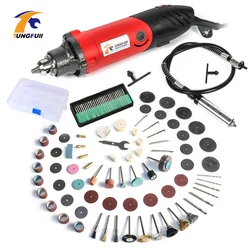 Tungfull Drill Power Tool Flex Shaft Carving Polishing Grinding Engraver Machine Power Tools Woodworking Machines Accessory Set