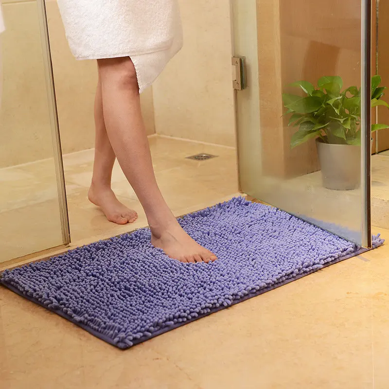 Bathroom Rug Non-slip Bath Mat Floor Carpet Water Absorbent Bathroom Carpet Toilet Floor Mat Kitchen Doormat Livingroom Carpet