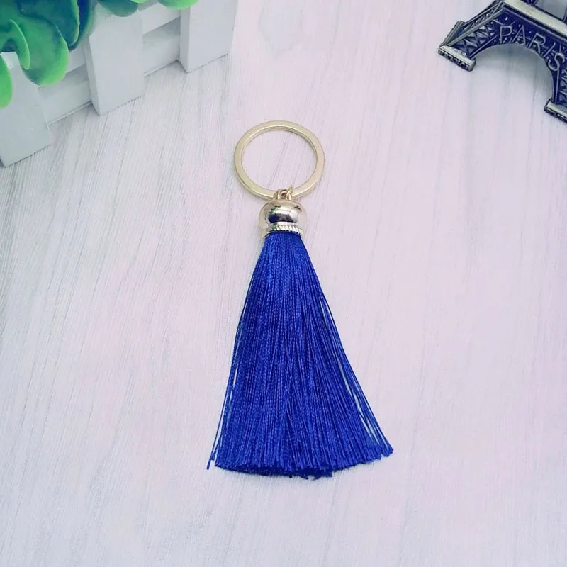 Modischer Quasten-Schlüsselanhänger für Damen, niedlicher Quasten-Schlüsselanhänger als Taschenaccessoire - Seidenquasten Autoschlüsselanhänger Fransen-Schmuck Großhandel – Detail 11