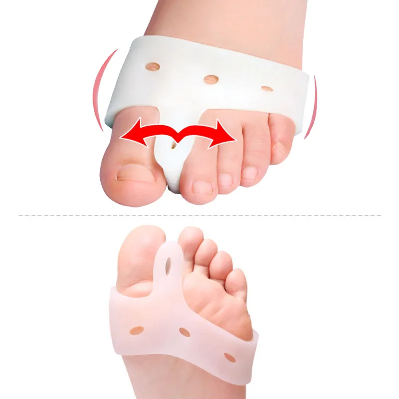 

1 Pair Thumb Valgus Silicone Toe Separator Hallux Valgus Correction Device Foot Finger Separator Bone Orthotic Device Foot Care