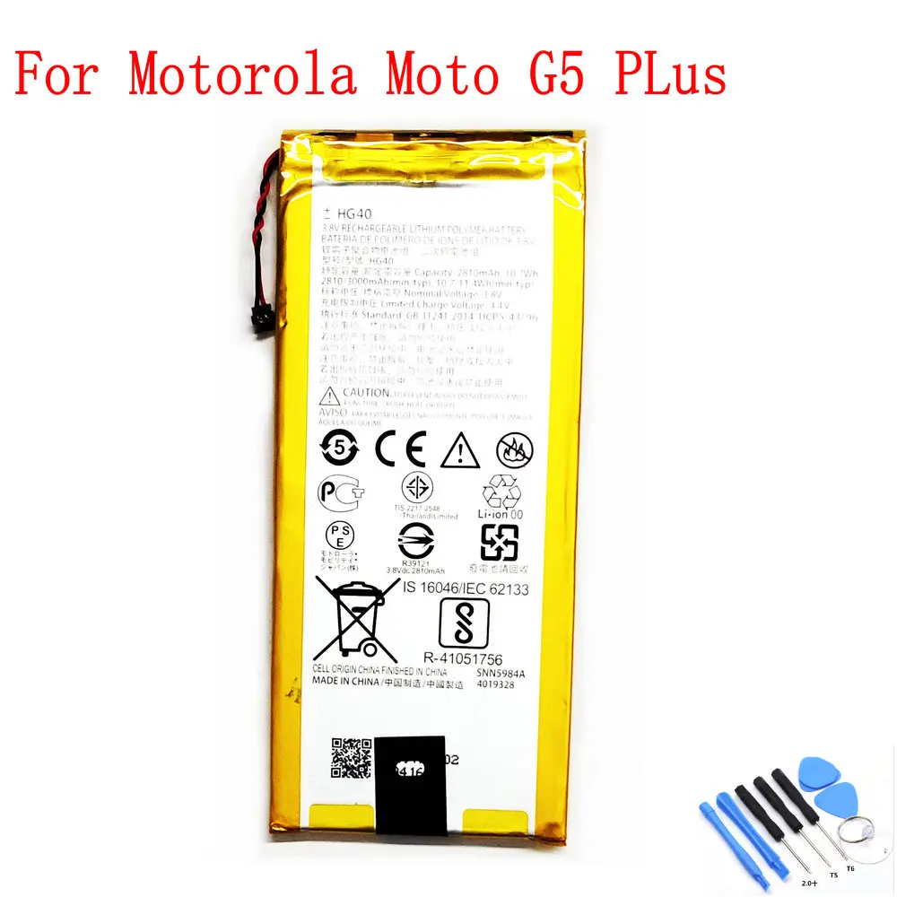 High Quality 3000mAh HG40 Battery For  Motorola Moto G5 Plus G5Plus XT1684 XT1685 XT1687 XT1681 Mobile Phone