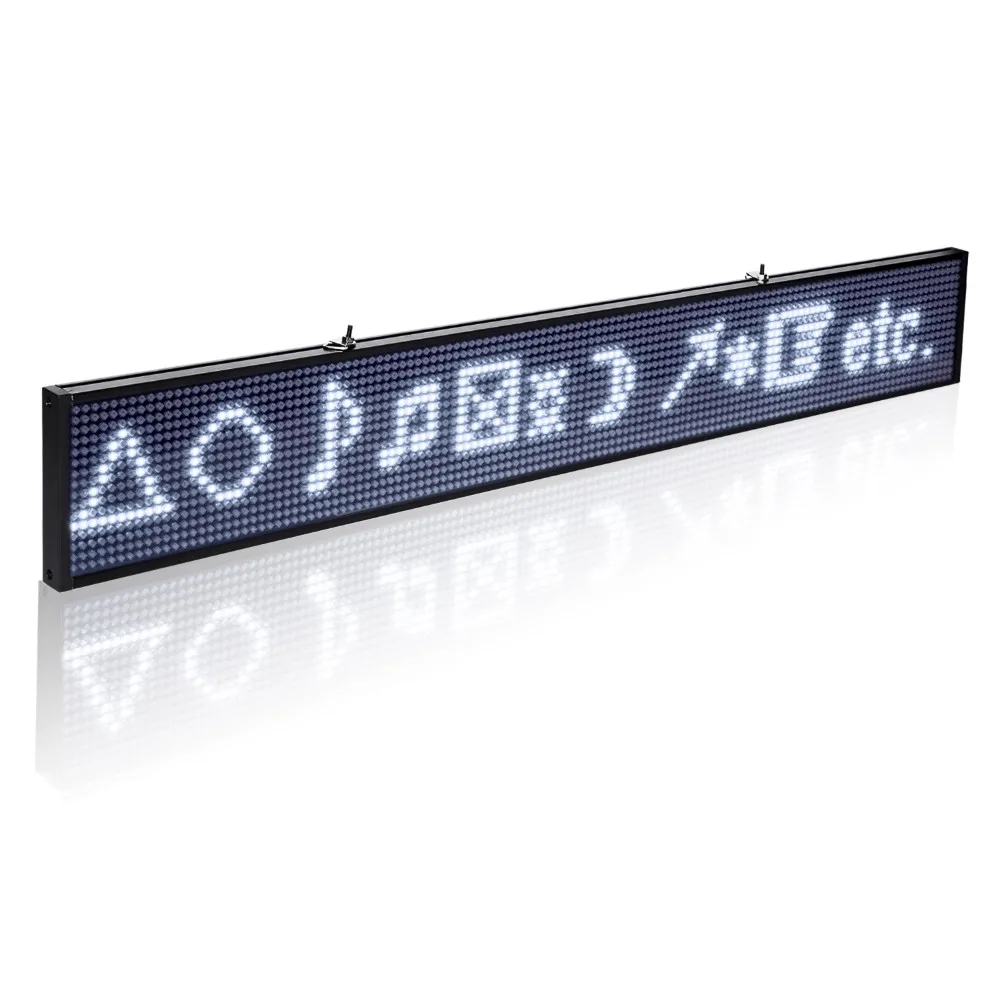 12V 50cm P5 White SMD Car truck Taxi Rear window Scrolling LED Display Board by  wireless Fast Programmable Support Car Charger