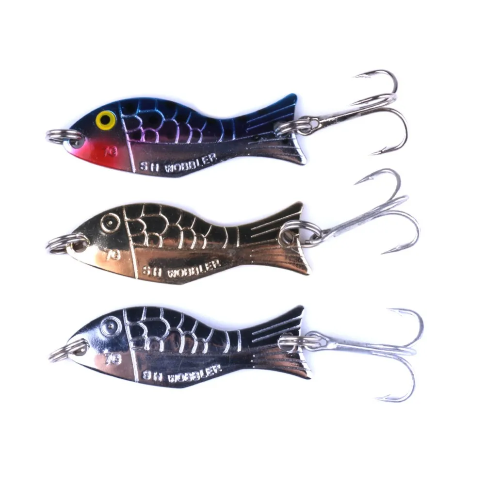 6 pcs Metal fishing spoon baits 5 cm/7 g  bass fishing lures  carp fishing tackle artificial baits