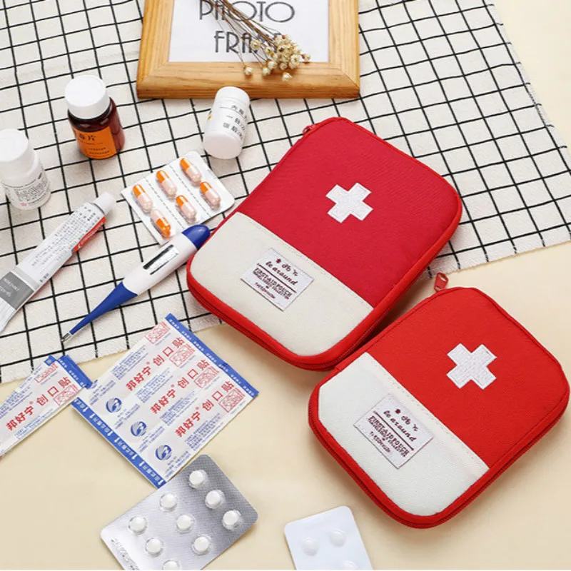 Mini bolsa de botiquín de primeros auxilios al aire libre, paquete de Medicina de viaje portátil, Kit de emergencia, bolsas pequeñas, divisor de