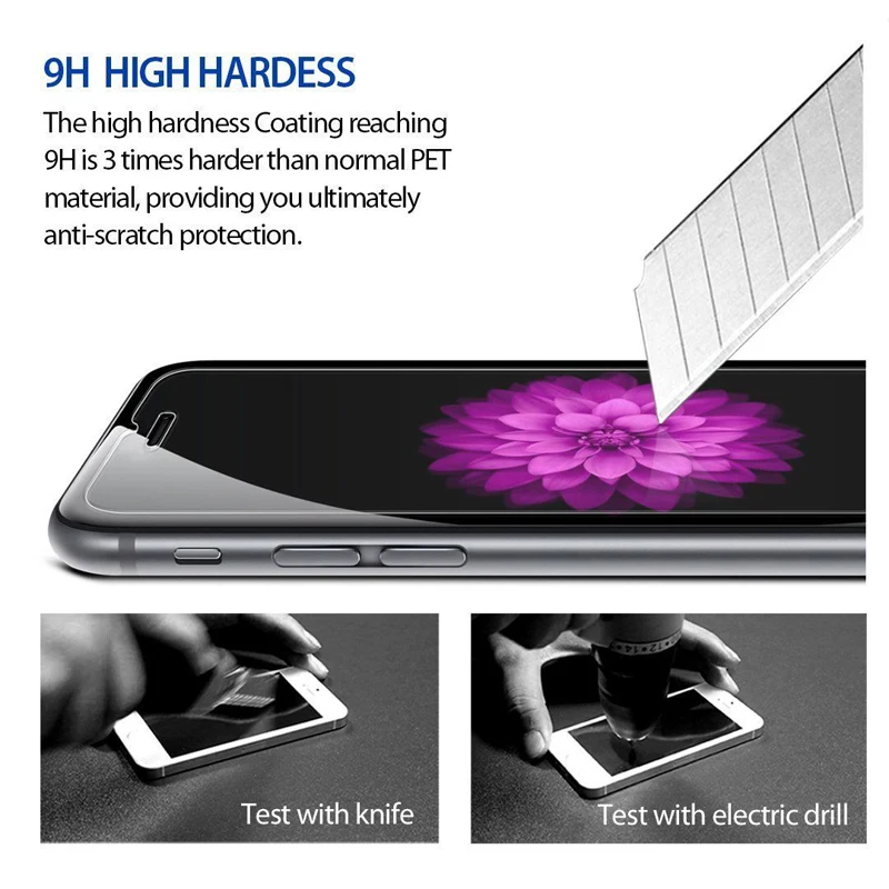 9H Tempered Glass for iPhone 7 6 6S 8 Plus Screen Protector Glass for iPhone 6 5S SE 4S Protective Glass for iPhone X XR XS Max