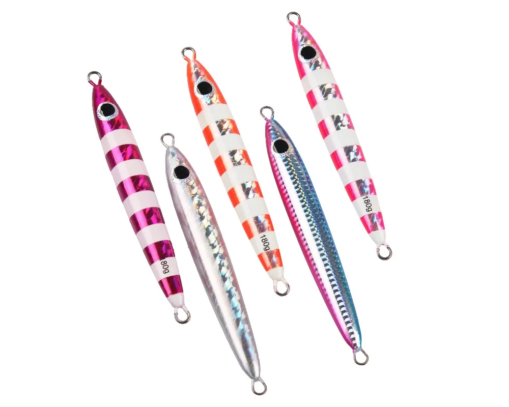 Free Shipping!MADMOUSE 2017 New Arrival Strip Jigging Lure 130g 180g  Luminous Lead Fishing Lures Fast Sinking Deepsea lures