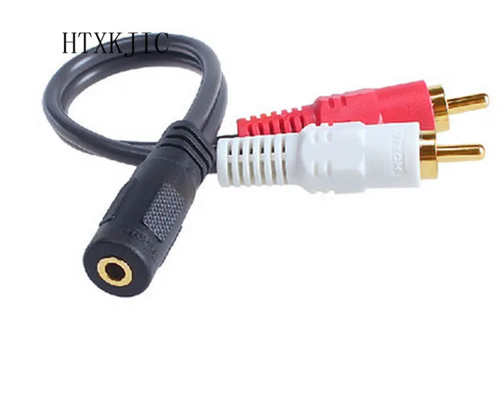 Universal 3.5mm Stereo Female Jack To 2 RCA Male Plug Adapter Headphone Y Audio Cable headphone extension cable rca audio cable