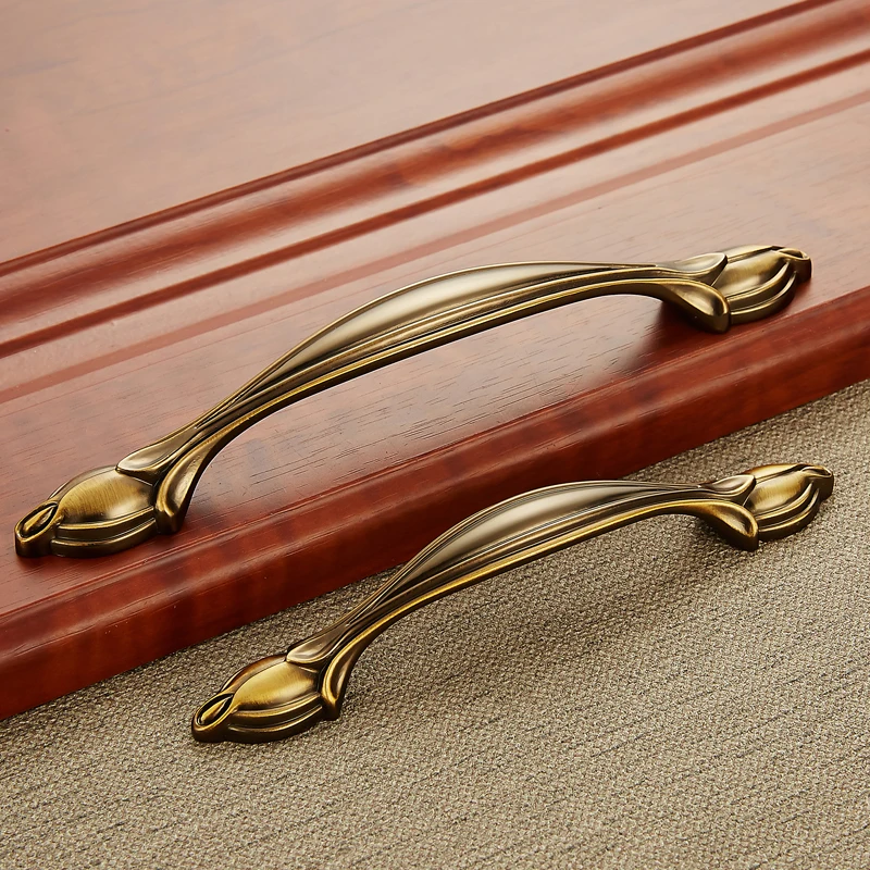 AOBT Yellow Antique Kitchen Cabinet Storage Door Handles Dressers Wardrobe Cupboard Handle Drawer Pulls Furniture Hardware
