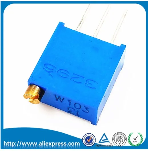 10Pcs 3296W-1-201LF 3296W 201 200R ohm Top regulation Multiturn Trimmer Potentiometer High Precision Variable Resistor