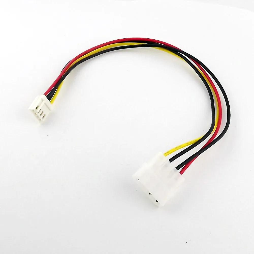 Adaptador de fuente de alimentación IDE de 4 pines, conector macho Molex a disquete, Cable de 20cm/30cm, 10 Uds.