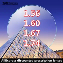 1.56 1.61 1.67 1.74 /-0.5~-12.00 / +0.5~+12.00 Prescription Resin Aspheric blue light Glasses Lenses Myopia Hyperopia Presbyopia