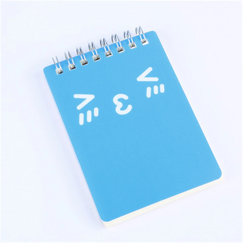 DL Korean stationery lovable smile series coils small notebook Simple and elegant small notepad office and student supplies stat