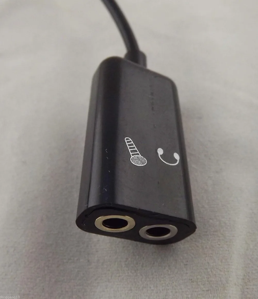 1 cái 3.5 mét Nam Stereo TRRS Âm Thanh Để Tai Nghe Tai Nghe + Microphone Adapter 15 cm