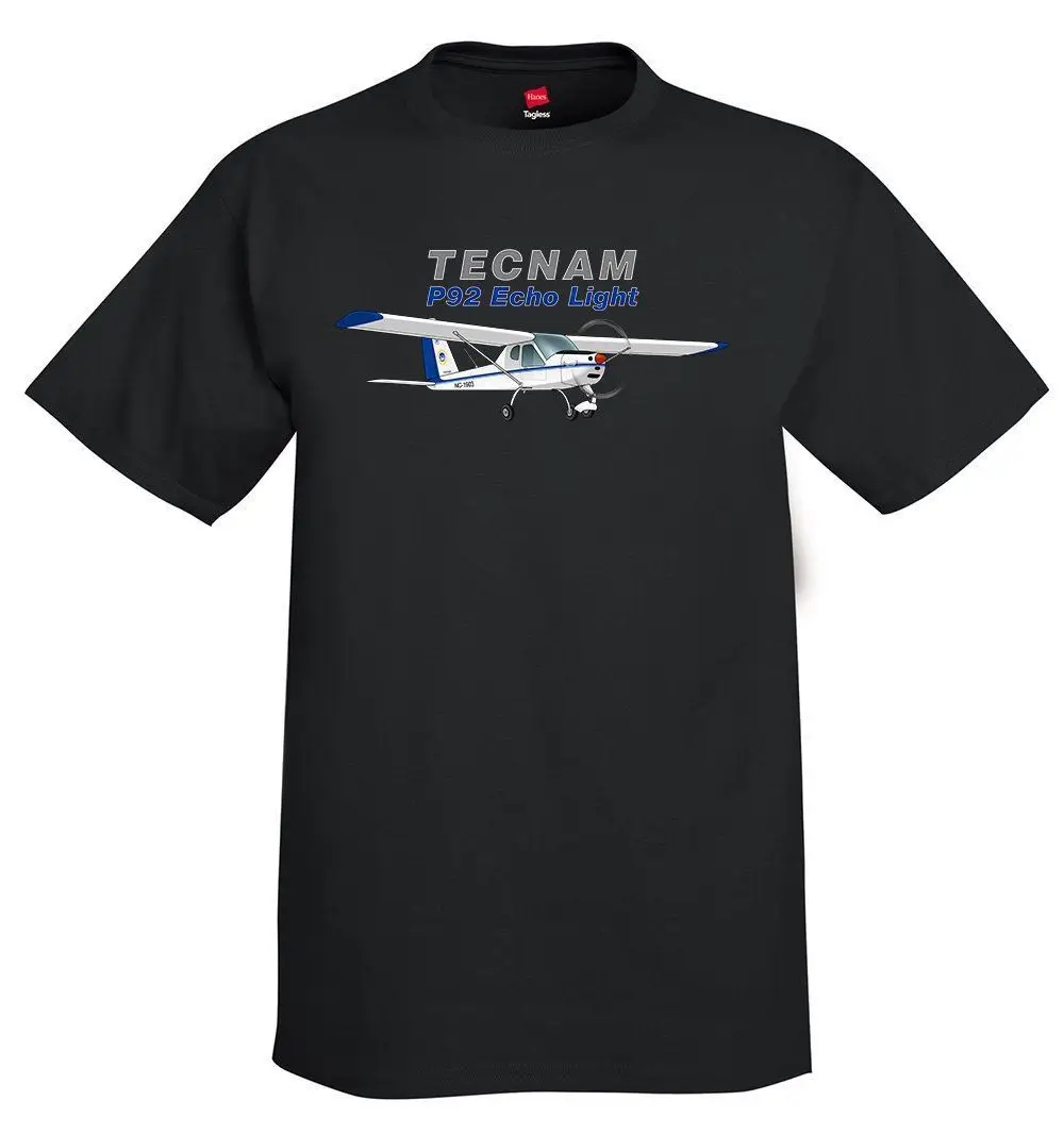 Brand T-Shirt Men 2019 Fashion Tecnam P92 Echo Light Airplane T-Shirt - Personalized W/ Your N# Print Tees Short Sleeve O-Neck