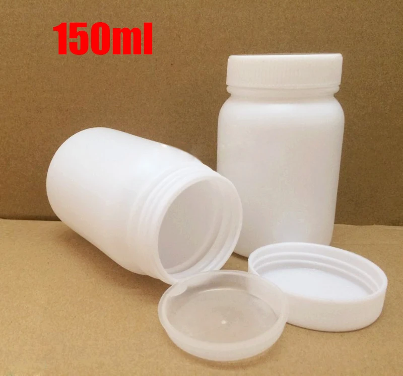 100pcs 200ml White Color HDPE Sample Packing Bottles, Powder Bottles, Capsules Bottles, Solid Bottles, Pills Containers