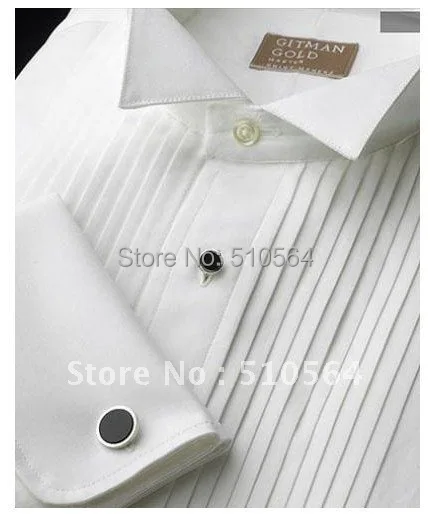 Wholesale - Custom Made Wedding Bridegroom Tuxedo Shirt with small collar