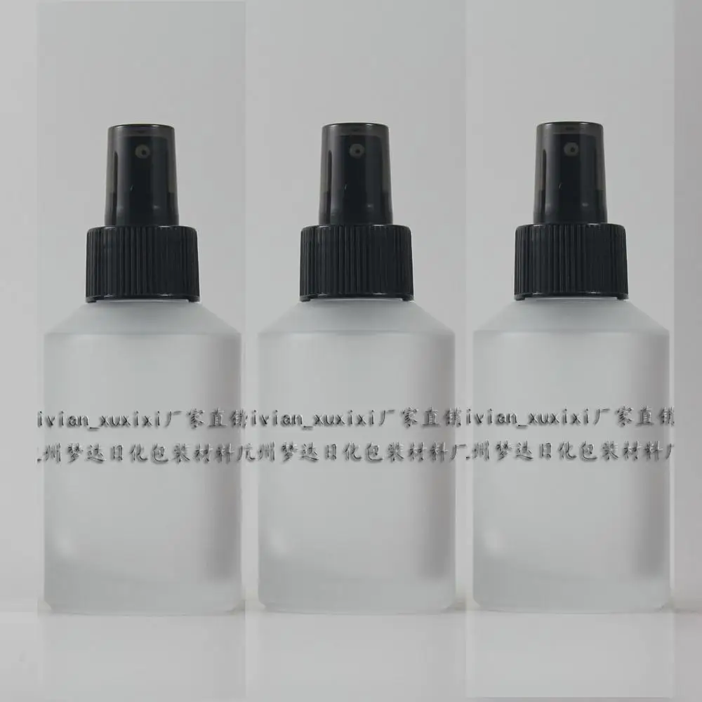 

125ml clear/transparent frosted Glass lotion bottle with black plastic pump,cosmetic packing,cosmetic bottle,packing for liquid