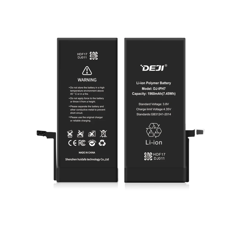 DEJI Original Li-ion Battery For iPhone 7/7G High Quality 1960mAh Mobile Phone Batteries Replacement With Free Tool Kit