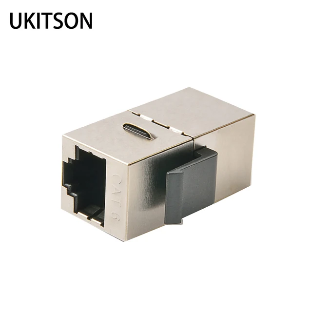 Posrebrzana tarcza CAT6 RJ45 Extender Keystone LAN żeńskie na żeńskie moduły gniazda sieciowego