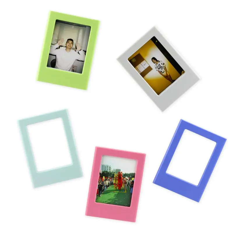 OOTDTY Mini Colorful DIY Magnetic Photo Frame Fridge Refrigerator Magnet Picture Frame for Holding 3 Inch Photos