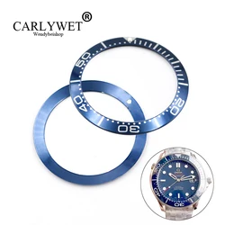 CARLYWET Wholesale High Quality Aluminum Blue With White Writing Watch Bezel Insert for Seamaster Professional