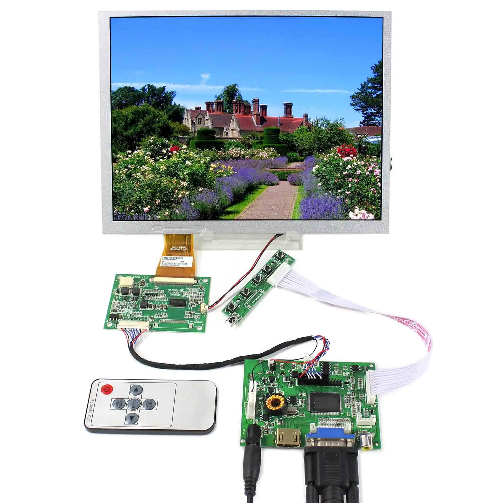 

H DMI+VGA+2AV+Audio LCD Controller Board With 10.4inch 800X600 A104SN03-V1 LCD Screen