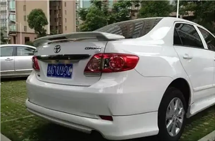 High Quality /UnpaintedPainted Factory Style W/LED ABS Spoiler For Toyota Corolla 2003-2013 Sedan