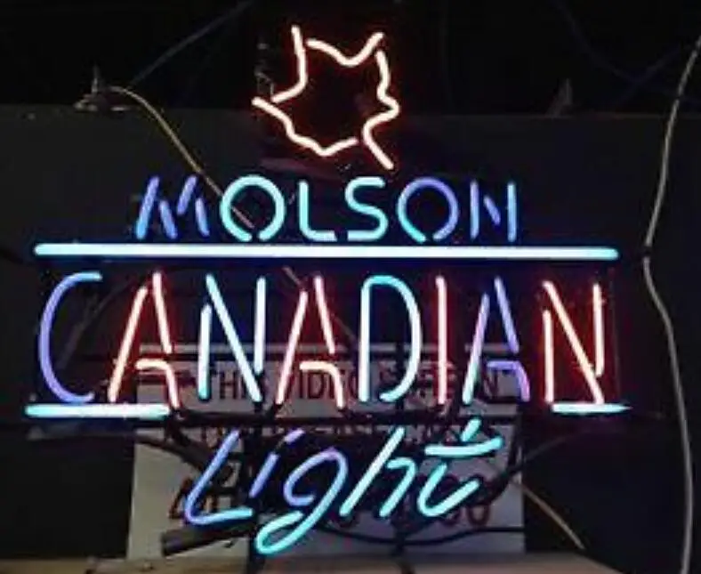 Imagem -05 - Personalizado Molson Canadense Lager Sinal de Luz de Néon de Vidro Barra de Cerveja