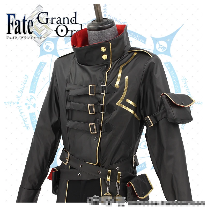 Anime! Fate Grand Order FGO Gilgamesh Glittering Ceremonial Gothic Trench Uniform Cosplay Costume Halloween Suit