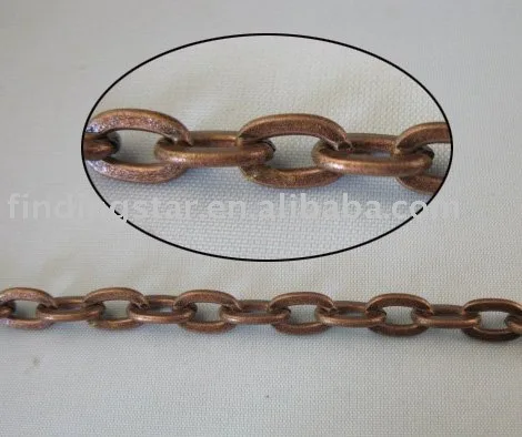 4 Meters antiqued copper cable metal chain 4x3mm M18665