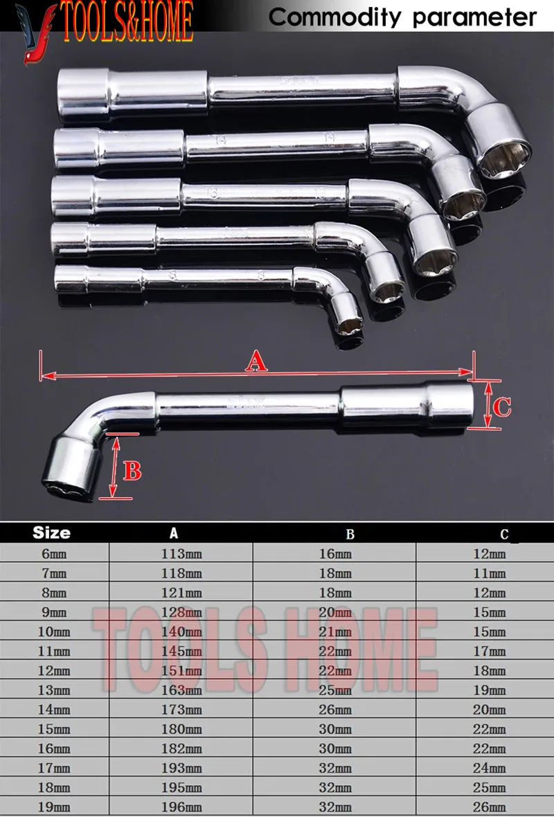 WEELEE Neuerscheinung 6-24mm L-Typ Rohrperforations-Sechskant-Hülsenschlüssel mit Doppelkopf – Detail 3