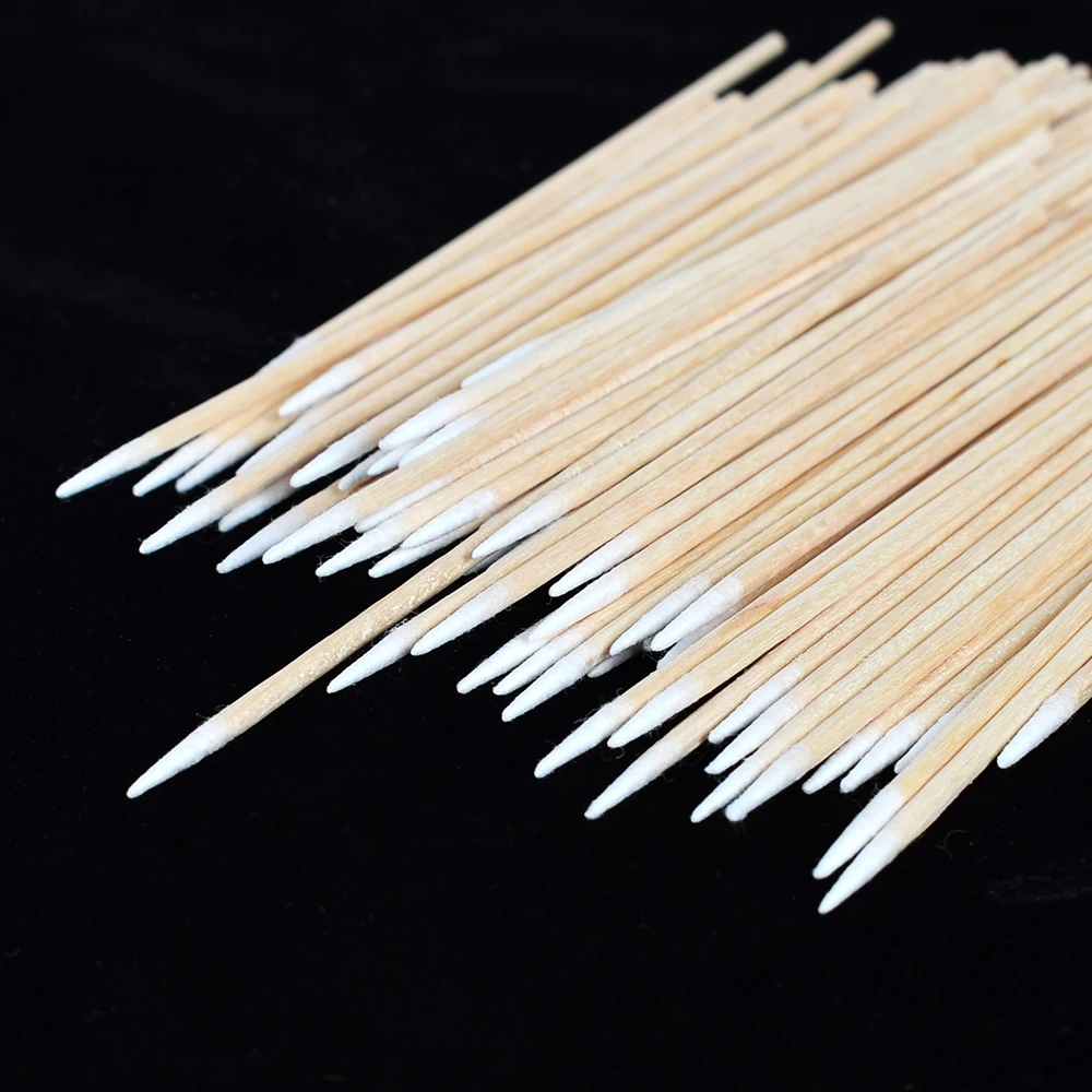 100PCS Cotton Swab Health Makeup Cosmetics Ear Clean Cotton Swab Stick