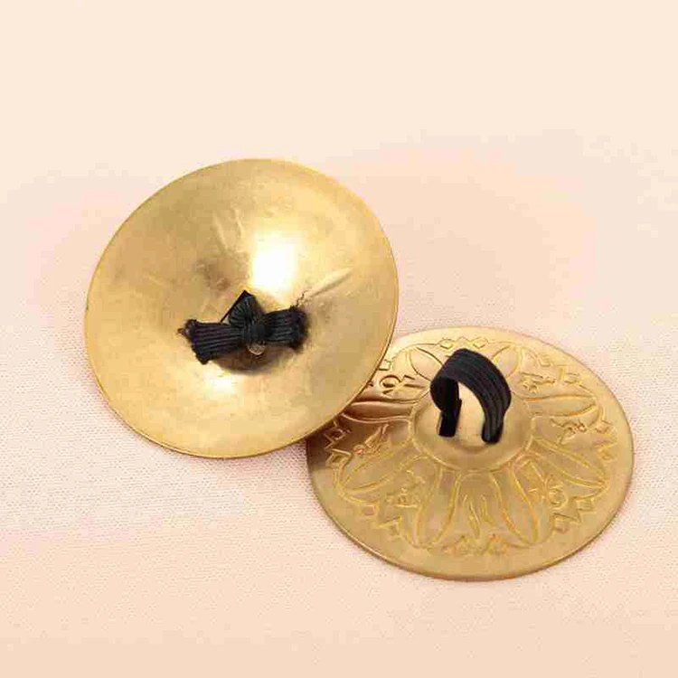 2 Pair (4 Pezzi) di Danza Del Ventre Del Modello Del Grano di Rame Puro Finger Cymbals Zills danza del Ventre Accessori