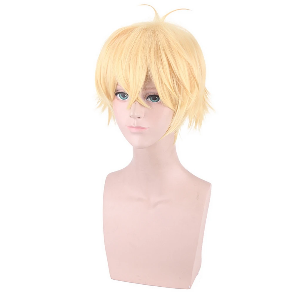 Kakihara Tetsuya Light Golden คอสเพลย์สั้นวิกผมผู้ชายสังเคราะห์ฮาโลวีนเครื่องแต่งกาย Party Wigs จัดส่งฟรี