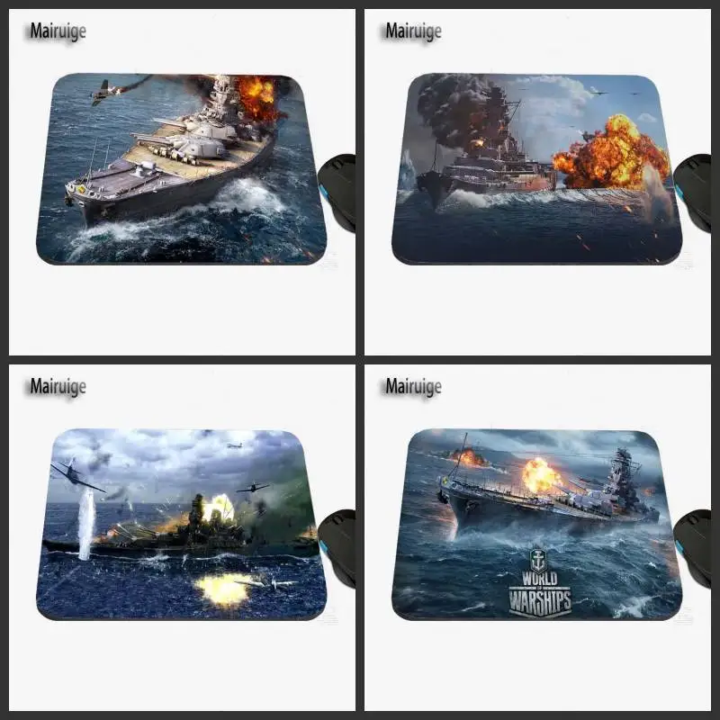 Mairuige Popular Warship world Game Design, High Quality Game Mouse Pad, Rubber Rectangular Laptop Mat, Decorate Your Desk