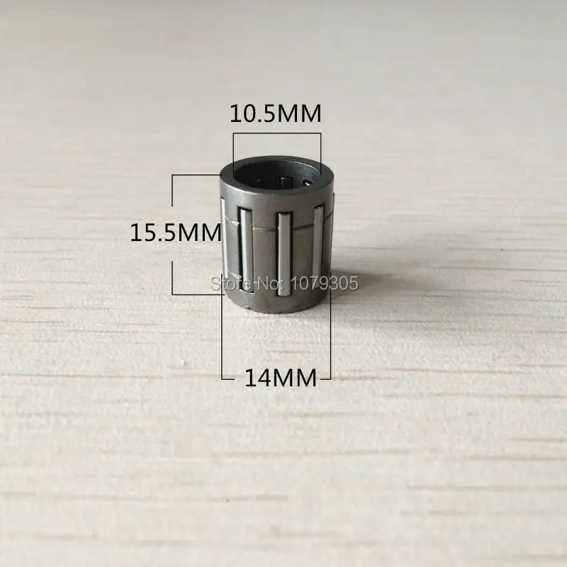 10pcs 52cc 44F-5 Brush cutter piston needle bearing  Size 10.5MM*14MM*15.5MM