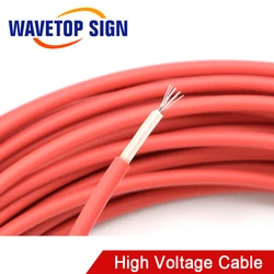 Cable de alta tensión de 3M 40KV 22AWG, Cable de Plomo rojo positivo para fuente de alimentación láser CO2, tubo láser y máquina cortadora de grabado