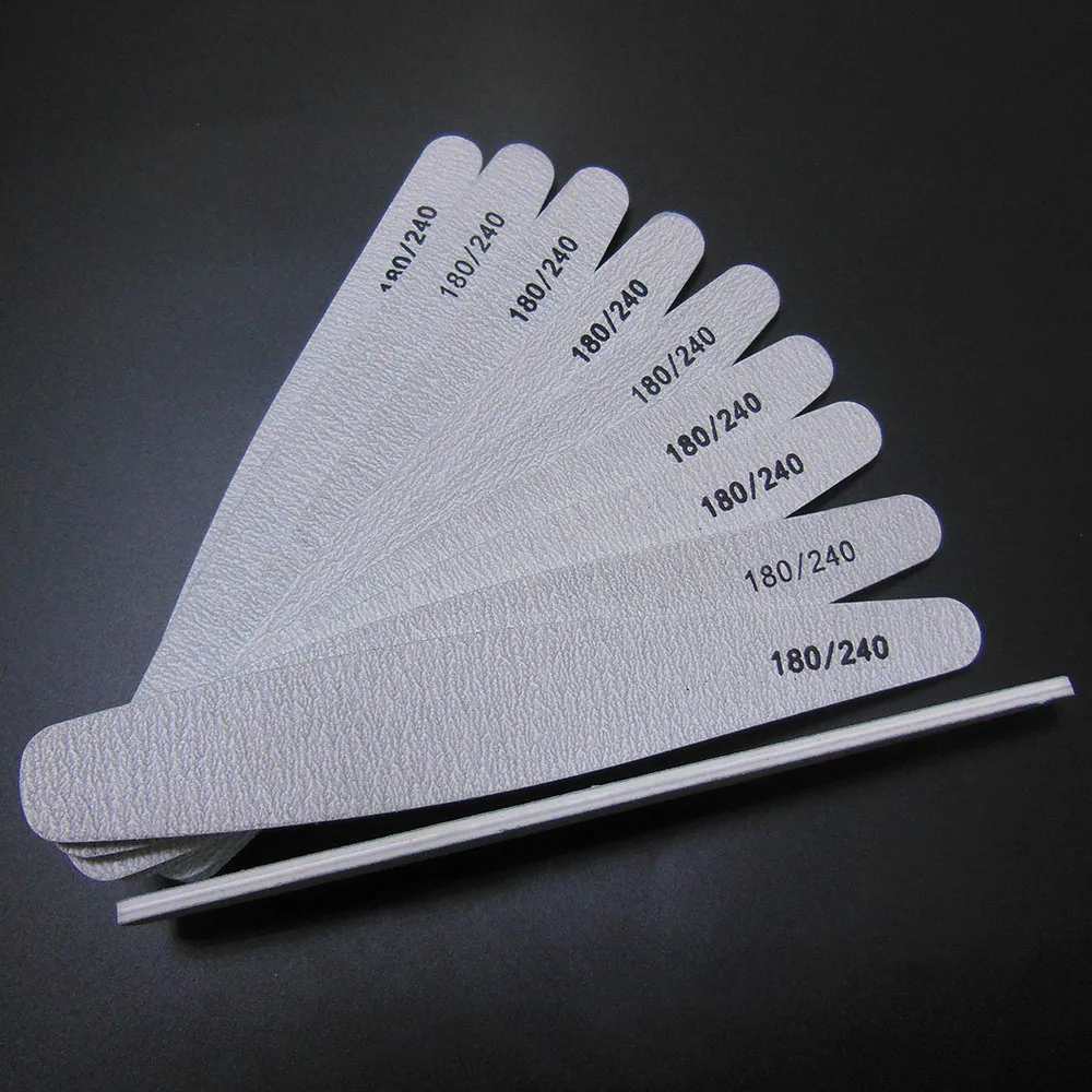 

50 pcs/lot zebra diamond gray nail file professional emery board nail file 180/240 nail art manicure tool free shipping