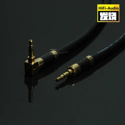 HIFI DIY 3.5mm do 3.5mm słuchawki przewód łączący AUX kabel Audio z męskiego na męskie 3.5mm samochodów kabel do nagrywania z węgla obudowa z włókna