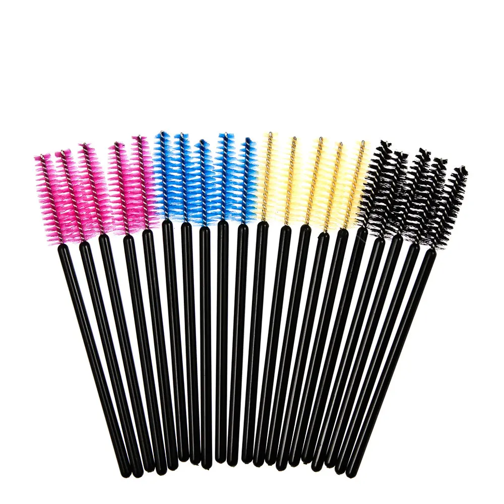 100pcs/lot  Eyelash make-up brush synthetic fiber One-Off Disposable Eyelash Brush Mascara Applicator Wand Brush best deal