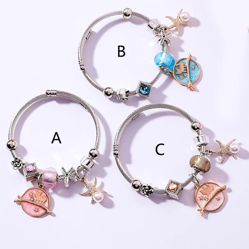 Fashion Silver metal gem Charms rhinestone Bangle Bracelet jewelry