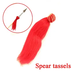 10pcs Red Nylon fiber spear tassel  kung fu black yellow white tassel for spear