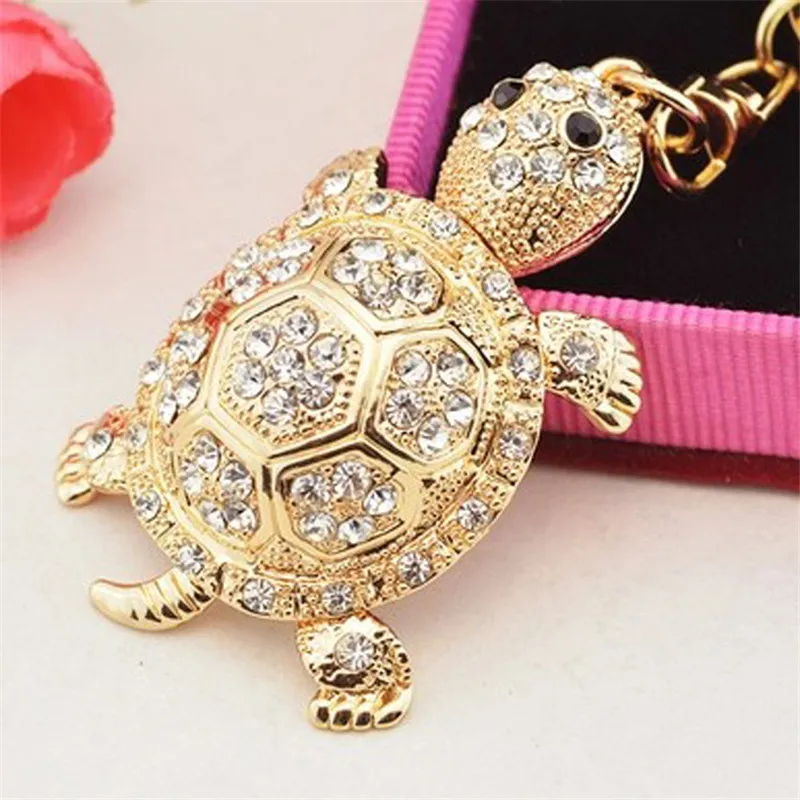 2026 Fashion full Crystal Rhinestone Tortoise Keychain for Women\'s bags Decoration Pendants Accessories Car keyrings Jewelry