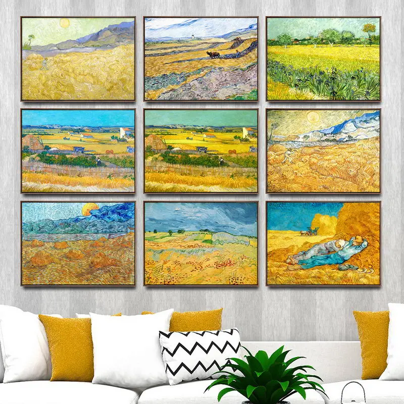 

Home Decoration Art Wall Pictures Fro Living Room Poster Print Canvas Paintings Vincent van Gogh Have bumper harvest